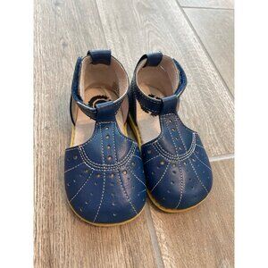 Toddler Girl's Navy Blue Livie & Luca Leather Shoes Sz 6